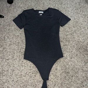 Aritzia Charcoal Bodysuit